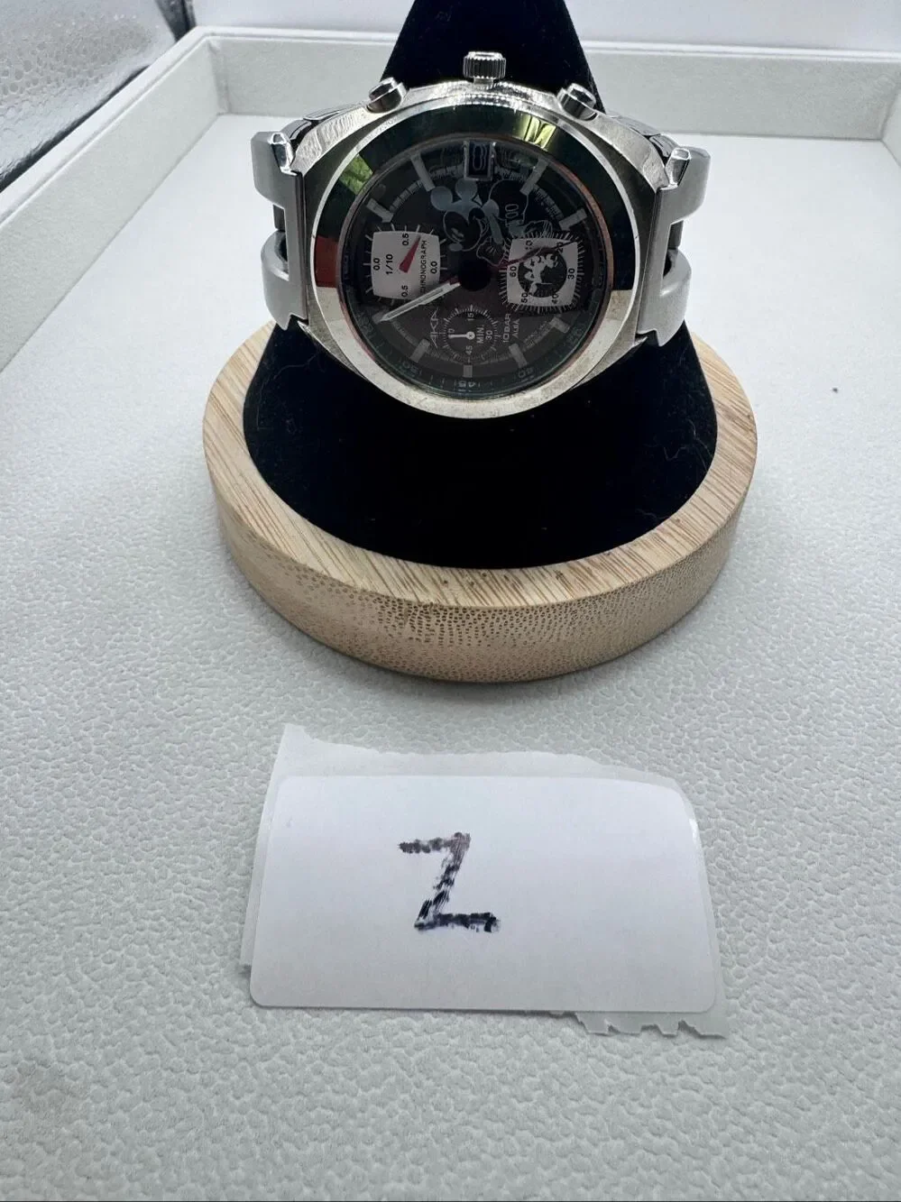 Rare Seiko Alba AKA Disney Mickey Mouse Chronograph Watch V657-6160 Silver OS